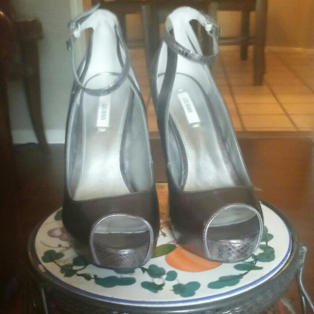 Guess ankle strap heels